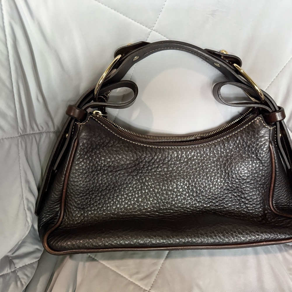 Dooney & Bourke Black Pebbled Leather Shoulder Bag - Picture 2 of 7